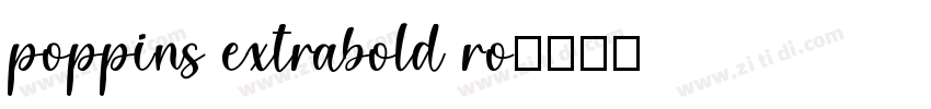 poppins extrabold ro字体转换